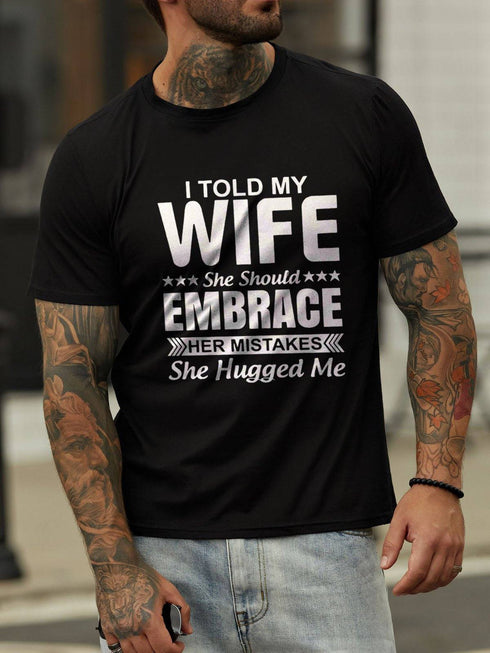 Men's Fashion Personality Round Neck T-shirt